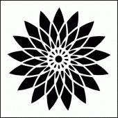 Uzak Doğu Motif Stencil Boyama şablonu 30x30 cm, Duvar Stencil, Fayans Stencil, Mobilya Stencil - 1