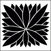 Blossom 4 Stencil Boyama şablonu 30x30 cm, Duvar Stencil, Fayans Stencil, Mobilya Stencil - 2