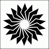 Geometrik Çiçek Stencil Boyama şablonu 30x30 cm, Duvar Stencil, Fayans Stencil, Mobilya Stencil - 1