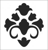 Damask 3 Stencil Boyama şablonu 30x30 cm, Duvar Stencil, Fayans Stencil, Mobilya Stencil - 1