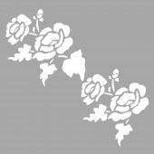 Gül Sarmaşığı Stencil Boyama şablonu 30x30 cm, Duvar Stencil, Fayans Stencil, Mobilya Stencil - 1