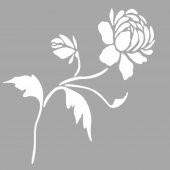 Dal Çiçek Stencil Boyama şablonu 30x30 cm, Duvar Stencil, Fayans Stencil, Mobilya Stencil - 1