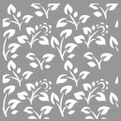 Yabani Çiçek Stencil Boyama şablonu 30x30 cm, Duvar Stencil, Fayans Stencil, Mobilya Stencil - 1