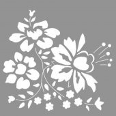 Dahlia Stencil Boyama şablonu 30x30 cm, Duvar Stencil, Fayans Stencil, Mobilya Stencil - 1
