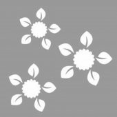 Çiçek Tarlası Stencil Boyama şablonu 30x30 cm, Duvar Stencil, Fayans Stencil, Mobilya Stencil - 1