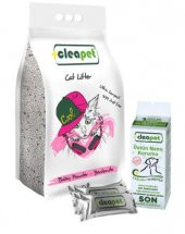 Cleapet Kedi Kumu 10lt Pudralı + 1 Kutu (2 Adet) Nano Havlu - 1