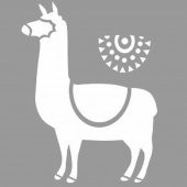 Alpaca Stencil Boyama şablonu 30x30 cm, Duvar Stencil, Fayans Stencil, Mobilya Stencil - 1