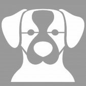 Av Köpeği Stencil Boyama şablonu 30x30 cm, Duvar Stencil, Fayans Stencil, Mobilya Stencil - 1
