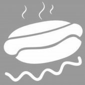 Hardallı Hot Dog Stencil Boyama şablonu 30x30cm, Duvar Stencil, Fayans Stencil, Mobilya Stencil - 1