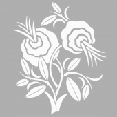 Dağ Çiçeği Stencil Boyama şablonu 30x30 cm, Duvar Stencil, Fayans Stencil, Mobilya Stencil - 1