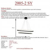 Eray Aydınlatma 2005-2 Siyah Elips Led  Avize - 4