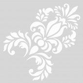 Damask Motif Stencil Boyama şablonu 30x30 cm, Duvar Stencil, Fayans Stencil, Mobilya Stencil - 1