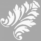 Rosa Çiçek Motif Stencil Boyama şablonu 30x30 cm, Duvar Stencil, Fayans Stencil, Mobilya Stencil - 2