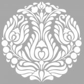 Yuvarlak Motif-2 Stencil Boyama şablonu 30x30 cm, Duvar Stencil, Fayans Stencil, Mobilya Stencil - 1