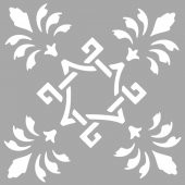 Art Karo-2 Stencil Boyama şablonu 30x30 cm, Duvar Stencil, Fayans Stencil, Mobilya Stencil - 1
