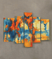 Harmony 5 Parça Kanvas Tablo 135X85 Cm, Kanvas Üzerine Dijital Baskı - 2