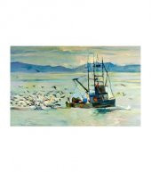 Fisherman 5 Parça Kanvas Tablo 135X85 Cm - 5