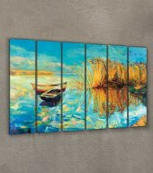 Afternoon 6 Parça Kanvas Tablo 180x90 Cm - 2