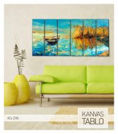 Afternoon 6 Parça Kanvas Tablo 180x90 Cm - 3