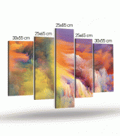 Love Song 5 Parça Kanvas Tablo 135X85 Cm - 4