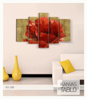 Romantic Rose 5 Parça Kanvas Tablo 135X85 Cm - 3