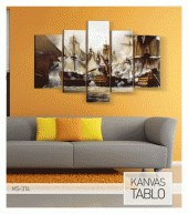 5 Parça Savaş Kanvas Tablo 135X85 Cm - 3