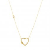 So CHIC Yıldız ve Kalp Figürlü Gold Gümüş Kolye - 1