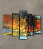 Gone 5 Parça Kanvas Tablo 135X85 Cm - 2