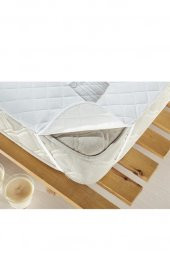 Kapitoneli Sıvı Geçirmez Ped 100x200 Cm Tek Kişilik Alez - 3