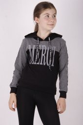 Toontoy Kız Çocuk Merci Baskılı Kapüşonlu Sweatshirt - 7