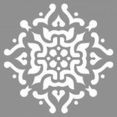 Karo Amaryllis Stencil Boyama şablonu 30x30 cm, Duvar Stencil, Fayans Stencil, Mobilya Stencil - 1
