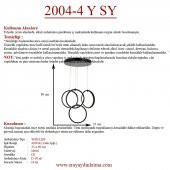 Eray Aydınlatma 2004-4 Y Siyah Led Avize - 4