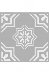 Dekor 2 Stencil Boyama şablonu 30x30 cm, Duvar Stencil, Fayans Stencil, Mobilya Stencil - 2