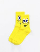 Sarı Smile 37-44 Unisex Unique Socks - 1