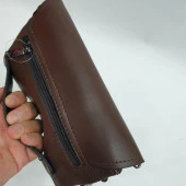 Sade Kahve Renk Erkek Deri El Çantası - 9