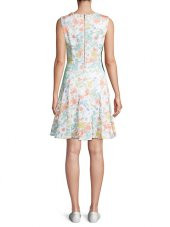 Çiçekli Dar Kesim Elbise (C&K) - 2