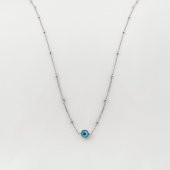 925 Ayar Gümüş Nazar Gözlü Bayan Kolye thumbnail 1