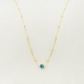 925 Ayar Gümüş Nazar Gözlü Bayan Kolye thumbnail 2