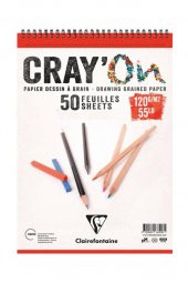 Clairefontaine CrayOn Çizim Blok A4 Üstten Spiralli 120 gr. 50 Yaprak - 1