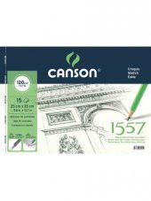 Canson 1557 Eskiz Defteri 120 gr. Yandan Spiralli 25*35 cm 15 Sayfa - 1