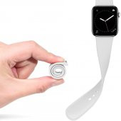 Apple Watch Kordon 2 3 4 5 38 40 mm Kordon Silikon Kayış Beyaz - 2