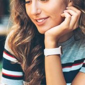 Apple Watch Kordon 2 3 4 5 38 40 mm Kordon Silikon Kayış Beyaz - 5