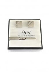 Brianze Kol Düğmesi ve Kravat İğnesi Set KD-36 - 1