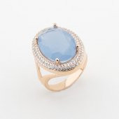 925 Ayar Gümüş Su Yeşili Taşlı Bayan Gümüş Yüzük thumbnail 1