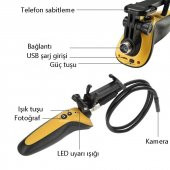 WellHise HT-668 Mini Taşınabilir Boroskop Muayene Kamerası - 2