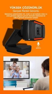 ACL 720P Webcam Mikrafonlu Hd Tak Çalıştır Online Eğitim Web Kamerası - 4