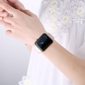 Apple Watch Kordon 2 3 4 5 42 44 mm Kordon Silikon Kayış Pudra - 3