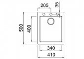 TEKA FORSQUARE 34x40 TEZGAH ÜSTÜ GRANİT EVYE SİYAH - 3