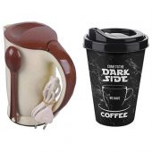 HomeCare 220 Volt Plastik Kettle Mug Bardak Seti 712643 - 1