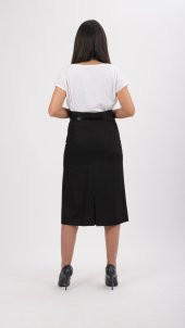 BAYAN KALEM ETEK ŞANEL BOY,75 CM.SORALLİNE,762 SİYAH - 3